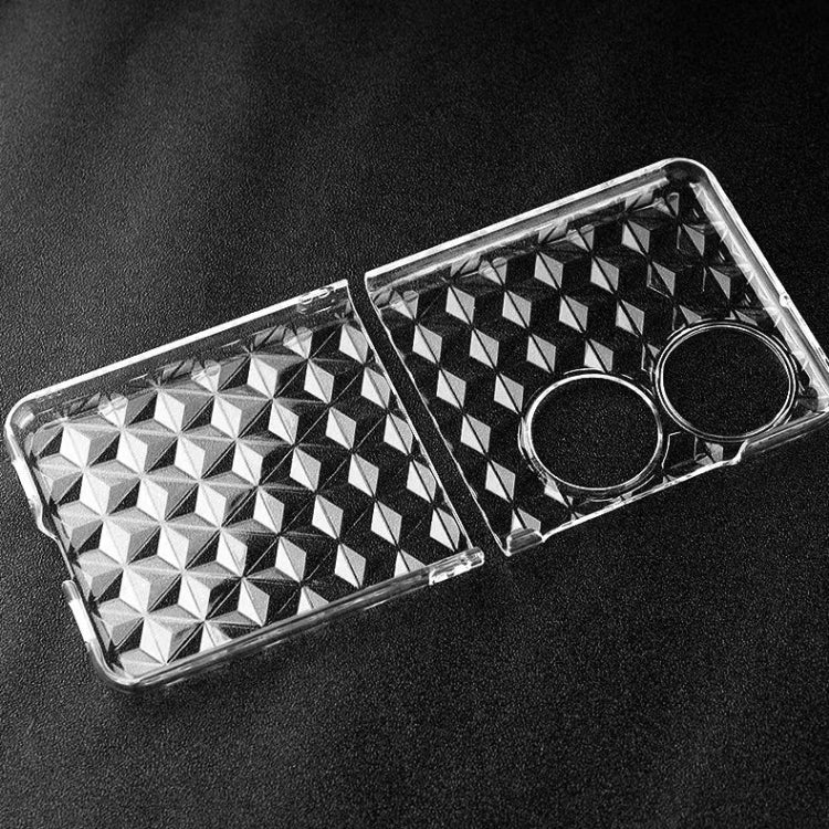 For Huawei P50 Pocket Transparent Diamond Texture PC Phone Case