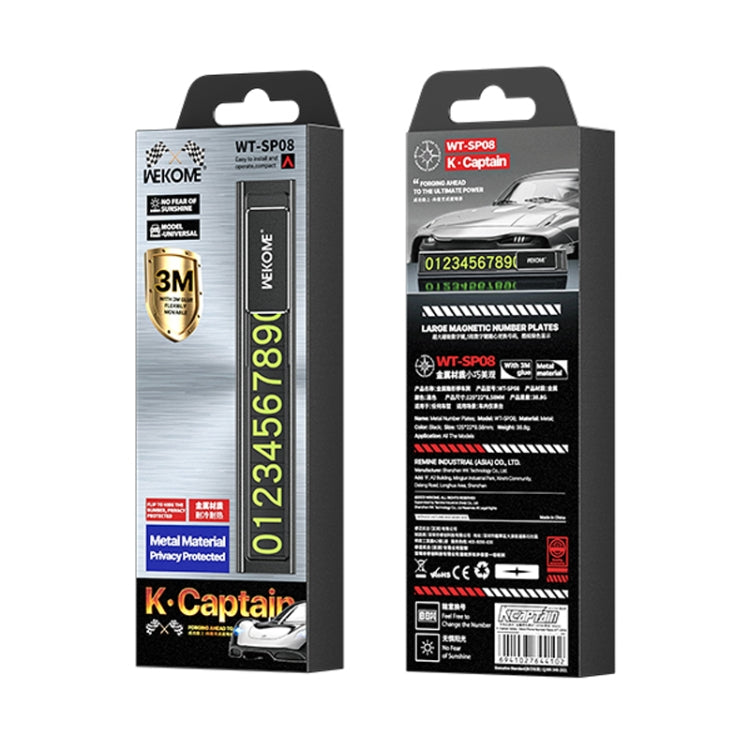 WK WT-SPO8 Metal Invisible Parking Phone Number Card