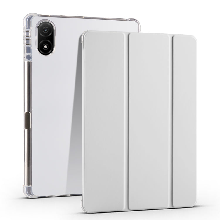 For Honor Pad V8 Pro 3-folding Transparent TPU Smart Leather Tablet Case