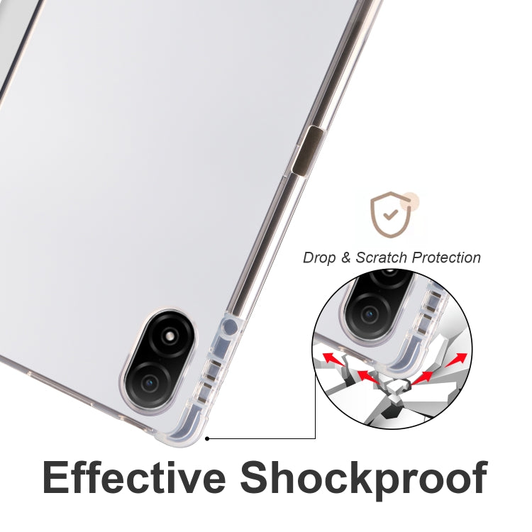 For Honor Pad V8 Pro 3-folding Transparent TPU Smart Leather Tablet Case