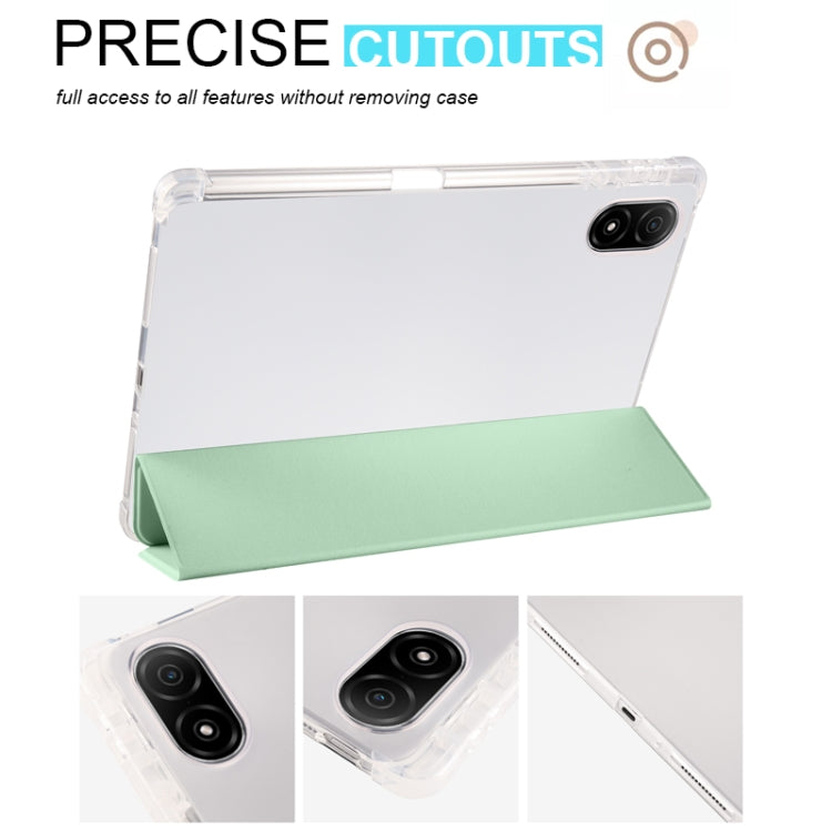 For Honor Pad V8 Pro 3-folding Transparent TPU Smart Leather Tablet Case