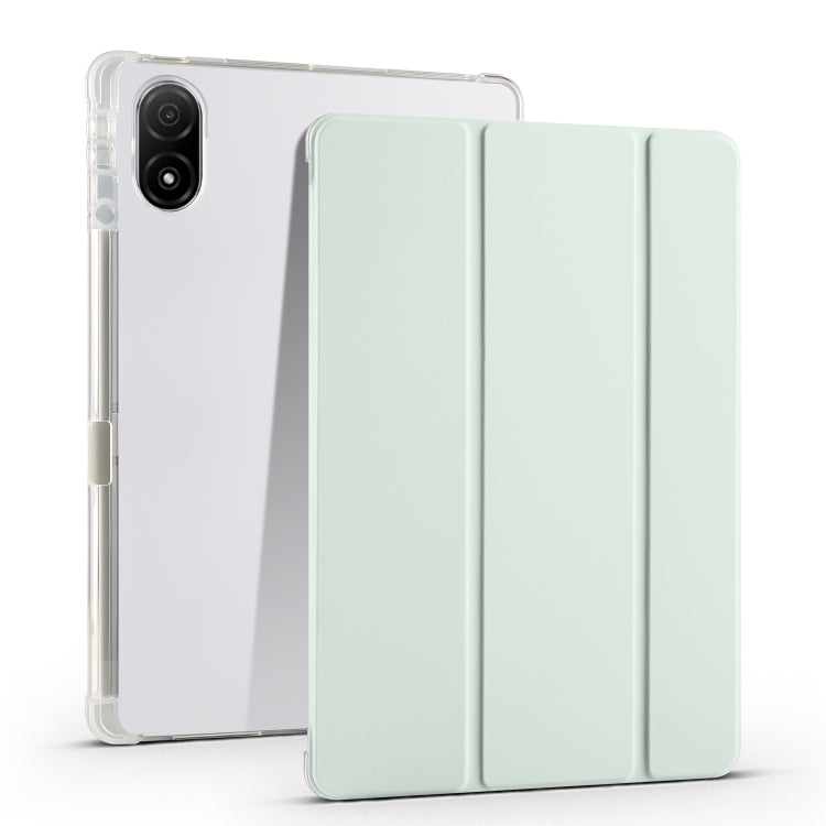 For Honor Pad V8 Pro 3-folding Transparent TPU Smart Leather Tablet Case