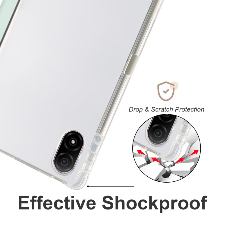 For Honor Pad V8 Pro 3-folding Transparent TPU Smart Leather Tablet Case