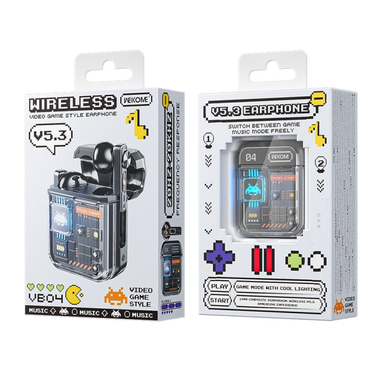 WK VB04 Retro Video Game ENC Dual Wheat Noise Reduction Bluetooth Earphone