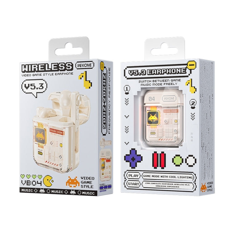 WK VB04 Retro Video Game ENC Dual Wheat Noise Reduction Bluetooth Earphone