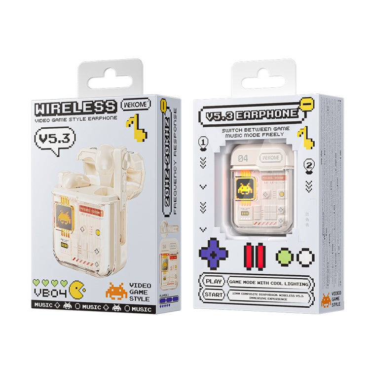 WK VB04 Retro Video Game ENC Dual Wheat Noise Reduction Bluetooth Earphone