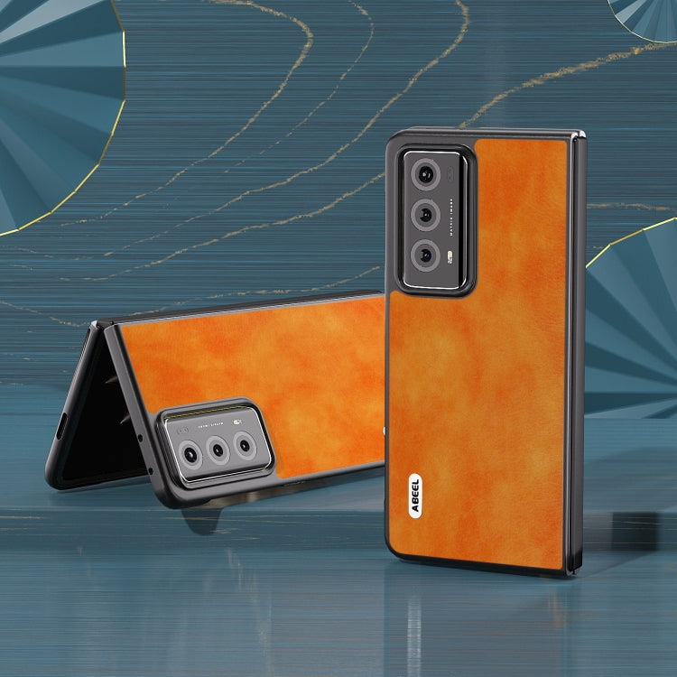 For Honor Magic V2 Dual Color Lichi Texture PU Phone Case