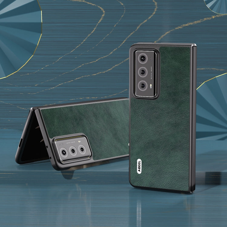 For Honor Magic V2 Dual Color Lichi Texture PU Phone Case