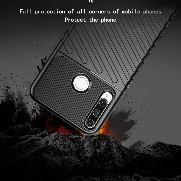 For Huawei Y7P Thunderbolt Shockproof TPU Protective Soft Case(Blue)