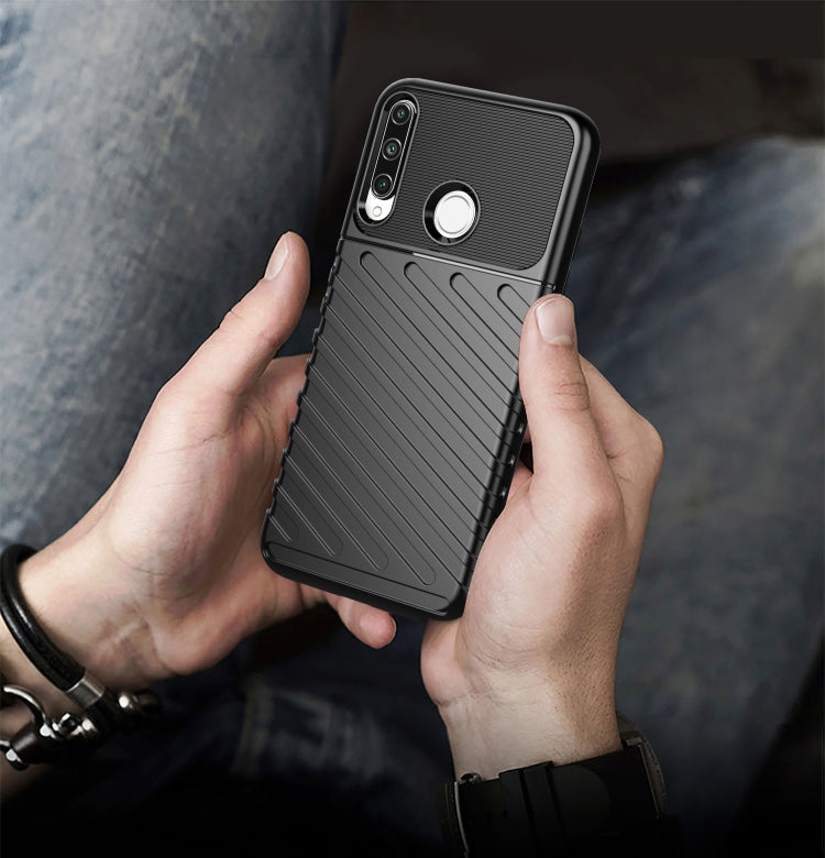 For Huawei Y7P Thunderbolt Shockproof TPU Protective Soft Case(Blue)