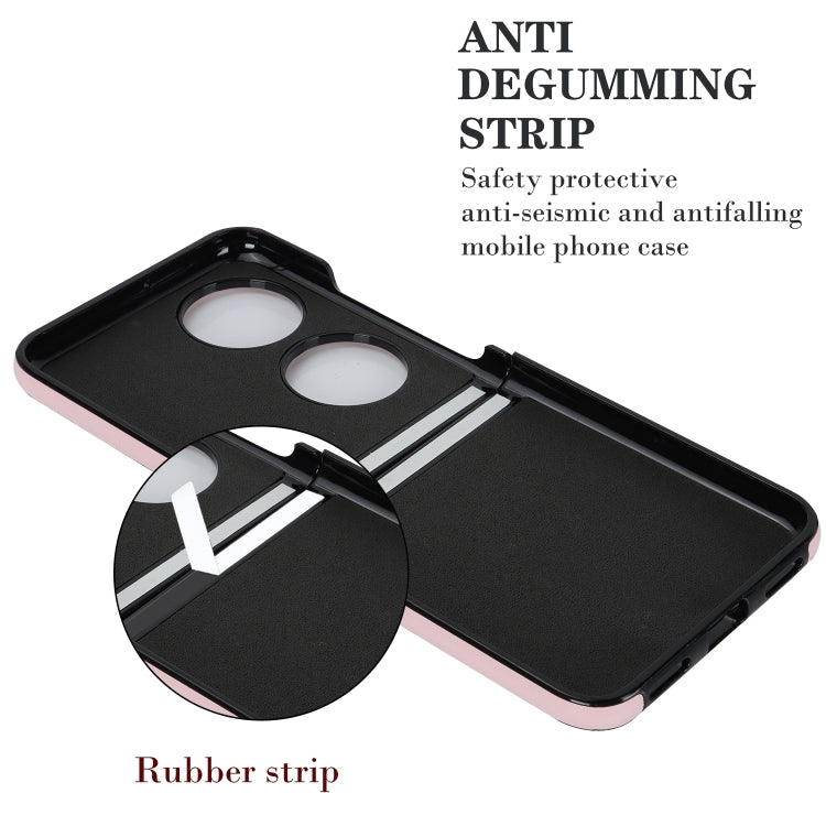 For Huawei P50 Pocket Rhombic Microfiber Folding Phone Case