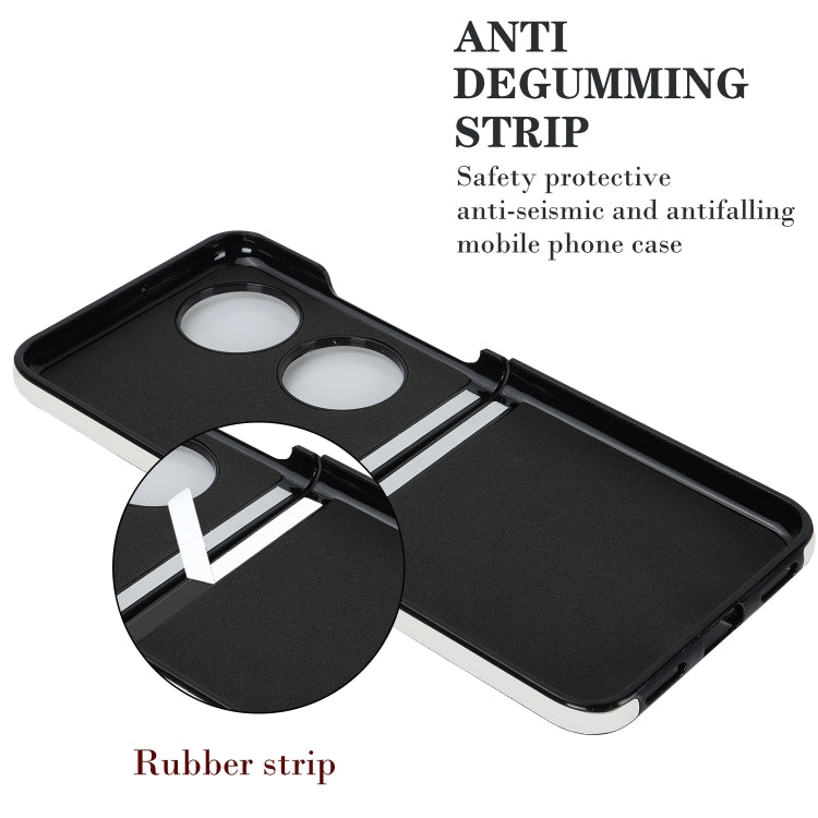 For Huawei P50 Pocket Rhombic Microfiber Folding Phone Case