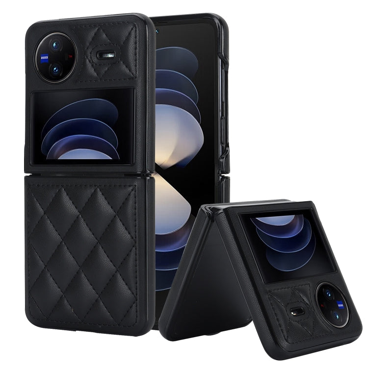 For vivo X Flip Rhombic Microfiber Folding Phone Case