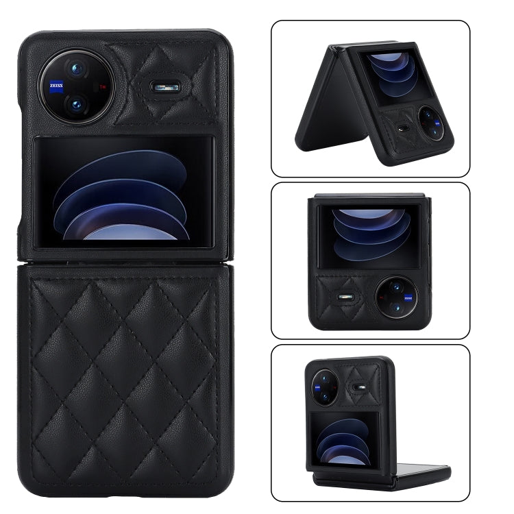 For vivo X Flip Rhombic Microfiber Folding Phone Case