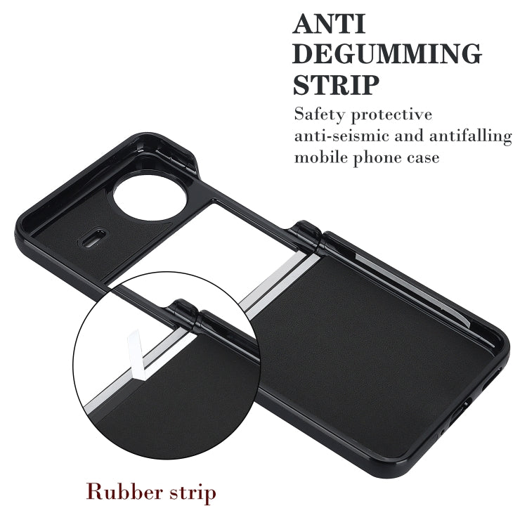 For vivo X Flip Rhombic Microfiber Folding Phone Case