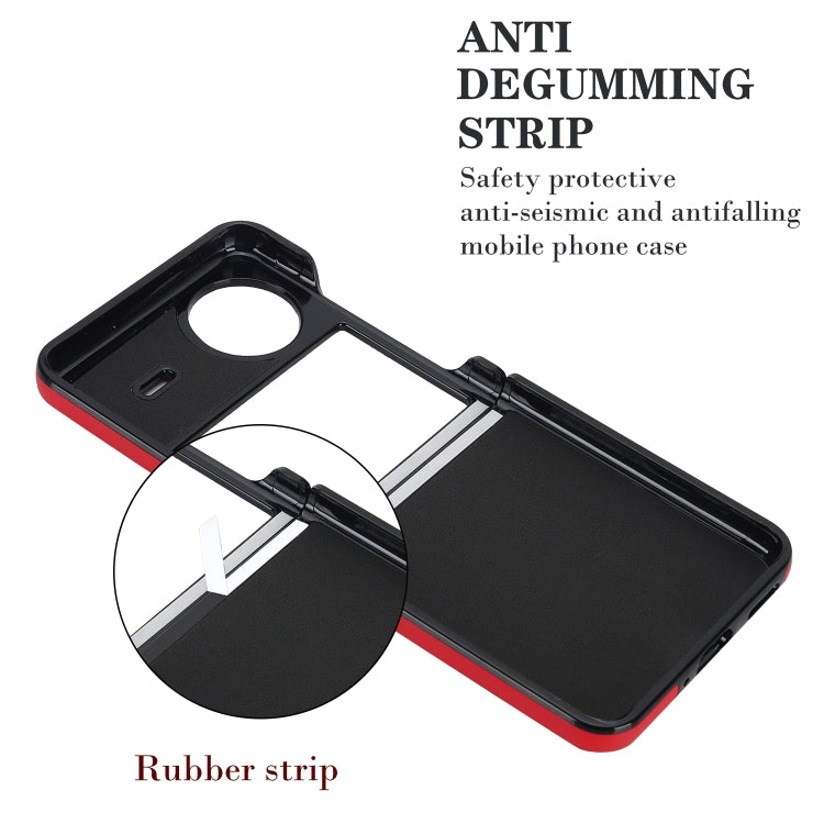 For vivo X Flip Rhombic Microfiber Folding Phone Case