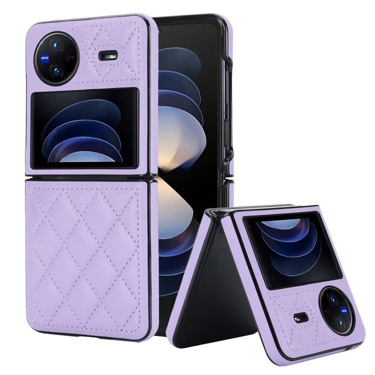 For vivo X Flip Rhombic Microfiber Folding Phone Case