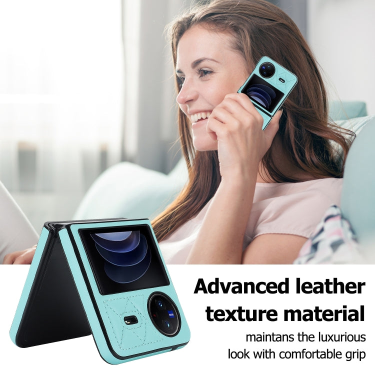 For vivo X Flip Rhombic Microfiber Folding Phone Case