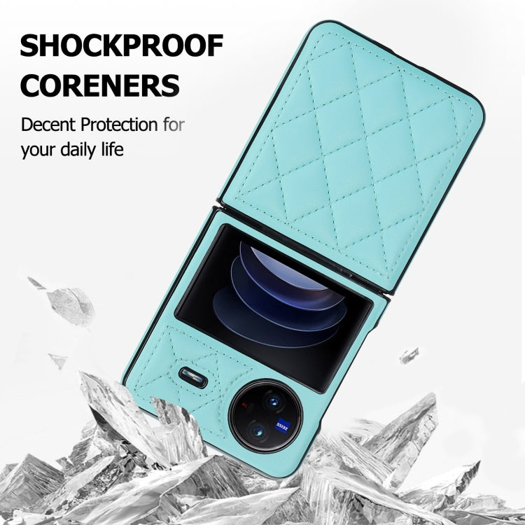 For vivo X Flip Rhombic Microfiber Folding Phone Case