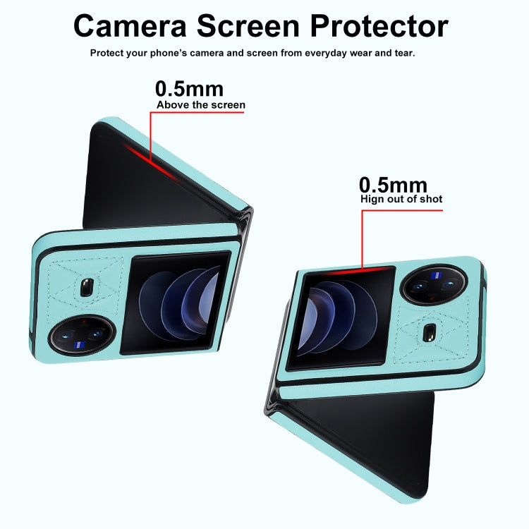 For vivo X Flip Rhombic Microfiber Folding Phone Case