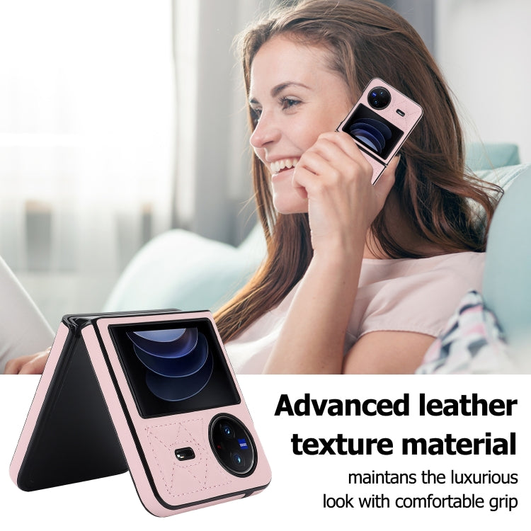 For vivo X Flip Rhombic Microfiber Folding Phone Case