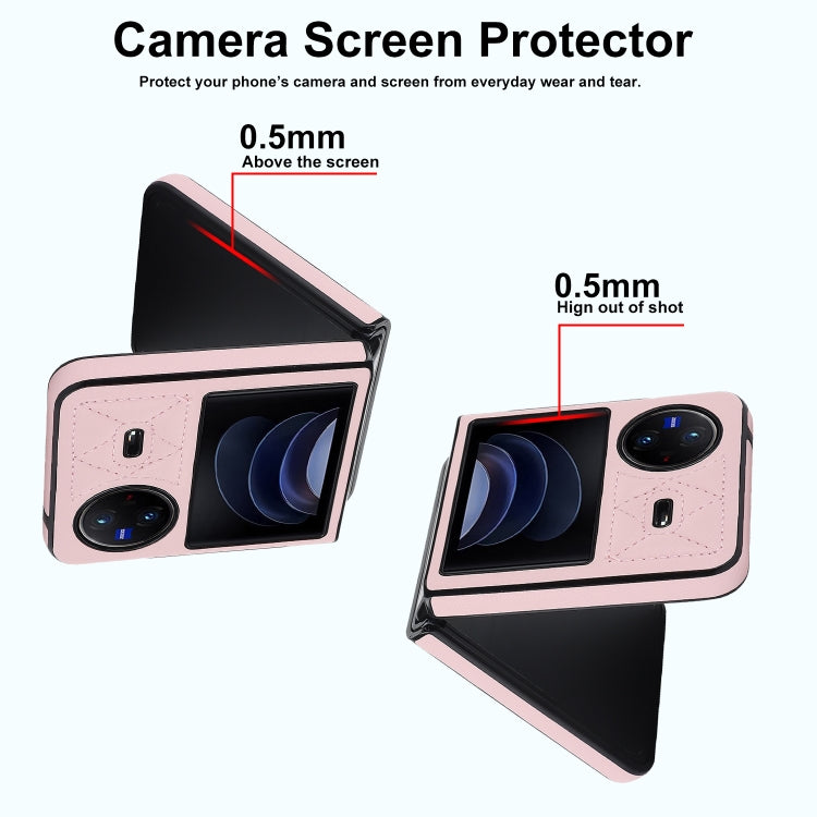 For vivo X Flip Rhombic Microfiber Folding Phone Case