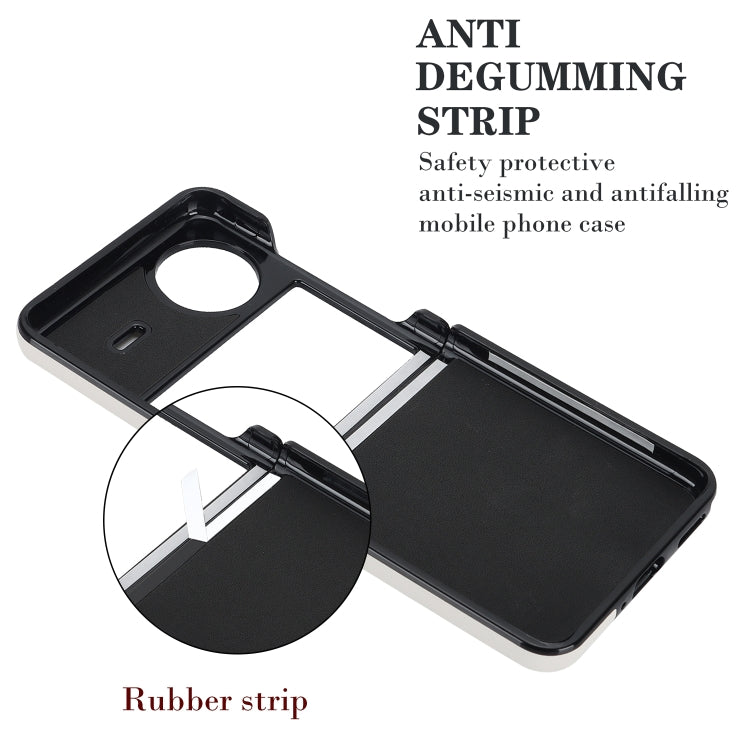 For vivo X Flip Rhombic Microfiber Folding Phone Case