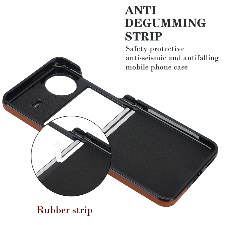 For vivo X Flip Rhombic Microfiber Folding Phone Case