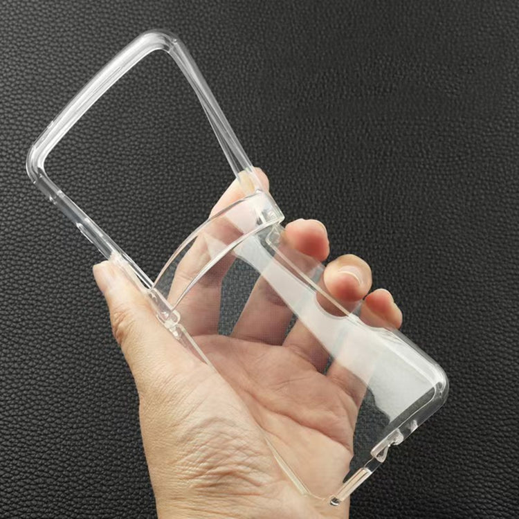 For Motorola Razr 40 Ultra Transparent TPU Hinge Shockproof Protective Phone Case