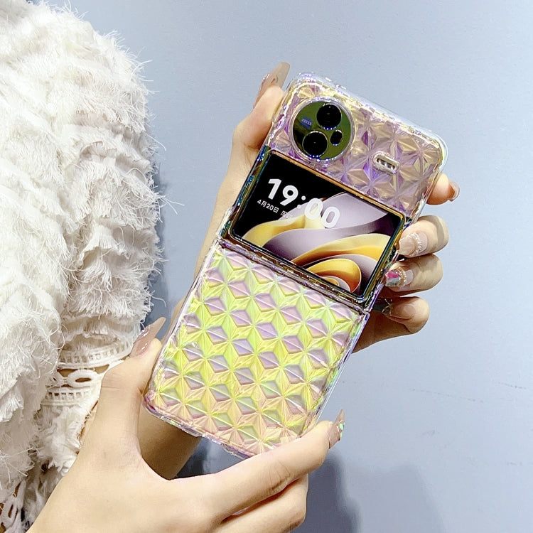 For vivo X Flip Colorful Diamond Texture PC Phone Case