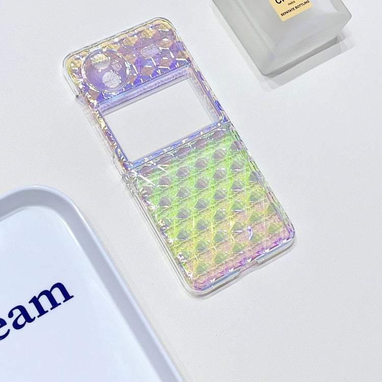 For vivo X Flip Colorful Diamond Texture PC Phone Case