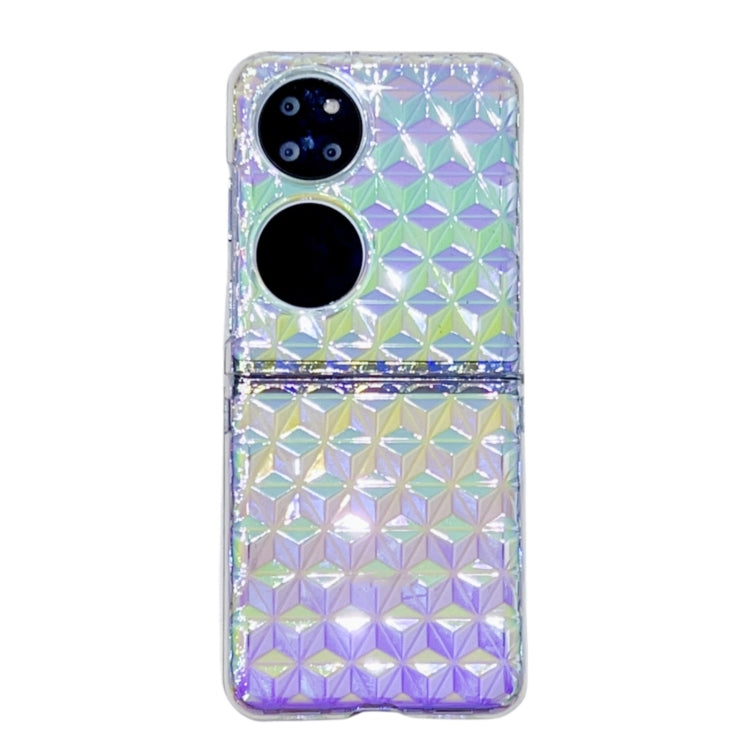 For Huawei P50 Colorful Diamond Texture PC Phone Case