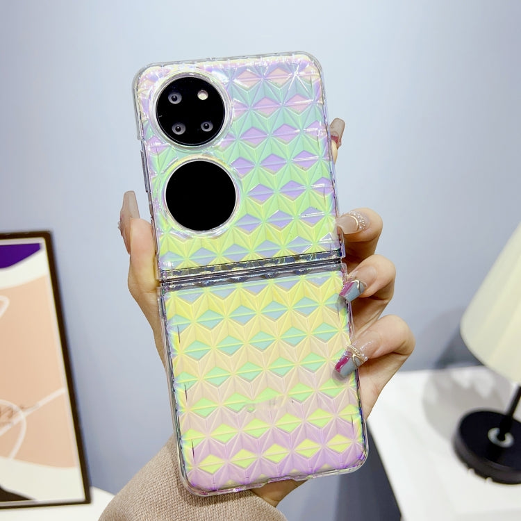 For Huawei P50 Colorful Diamond Texture PC Phone Case