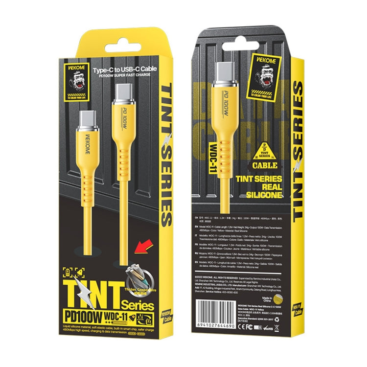 WK WDC-11 100W USB-C/Type-C to USB-C/Type-C Silicone Data Cable, Length: 1.2m