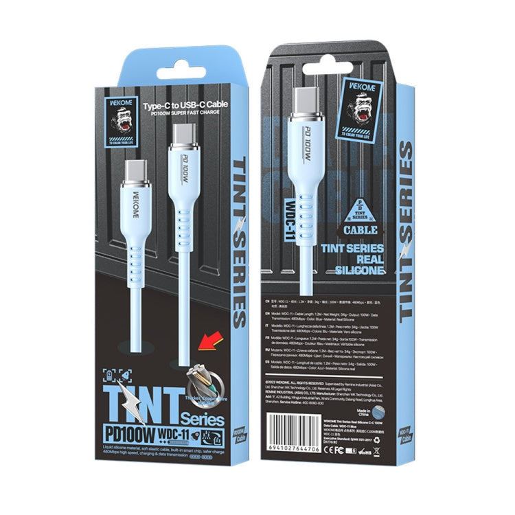 WK WDC-11 100W USB-C/Type-C to USB-C/Type-C Silicone Data Cable, Length: 1.2m