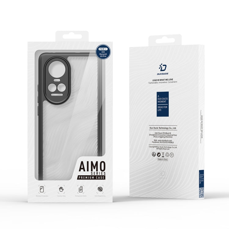 For OPPO Reno10 / Reno10 Pro Global DUX DUCIS Aimo Series Frosted Feel Phone Case(Black)