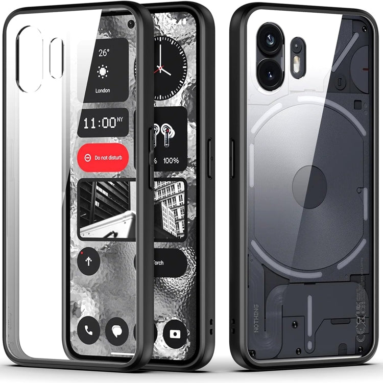 For Nothing Phone 2 Transparent Shockproof TPU Phone Case(Black)