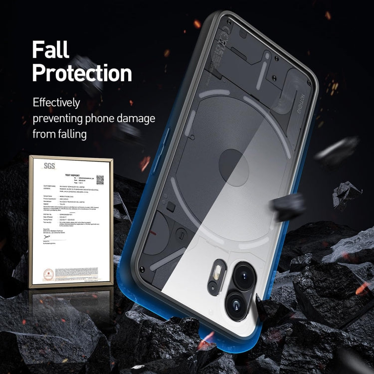 For Nothing Phone 2 Transparent Shockproof TPU Phone Case(Black)