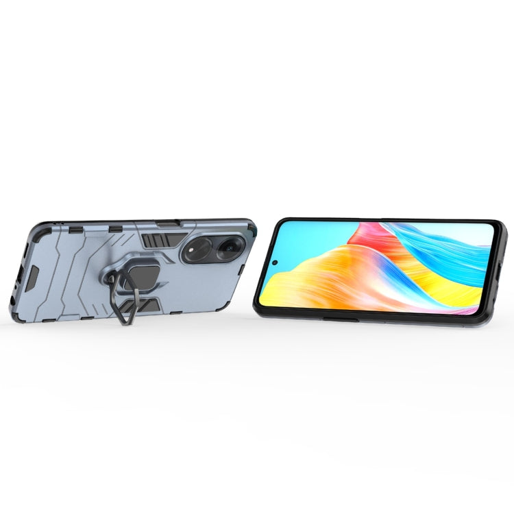 For OPPO A98 5G / A1 PC + TPU Shockproof Protective Phone Case with Magnetic Ring Holder