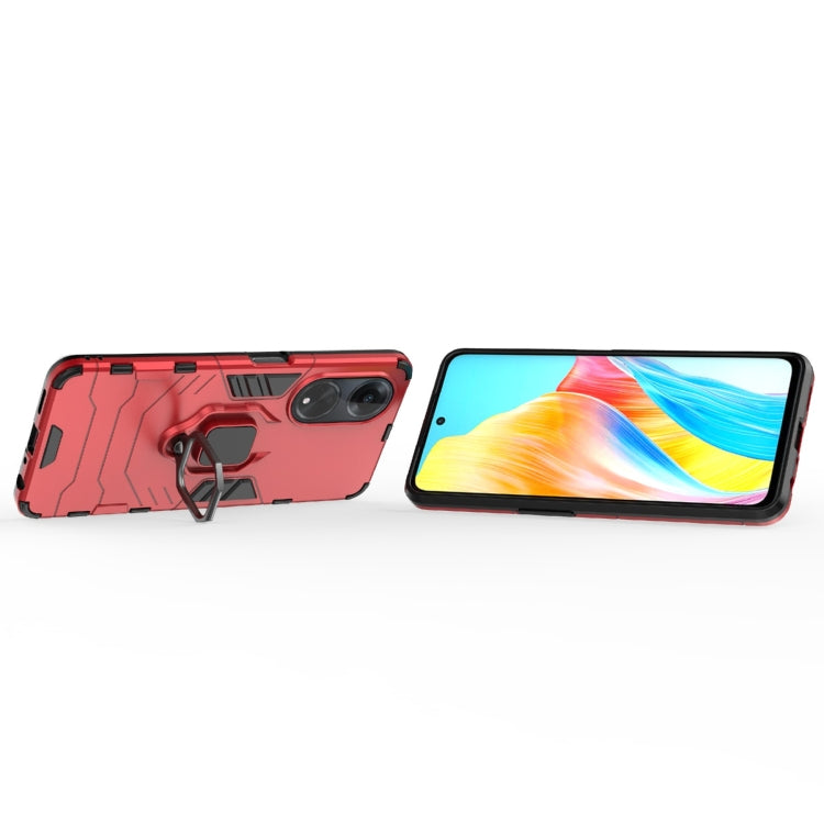 For OPPO A98 5G / A1 PC + TPU Shockproof Protective Phone Case with Magnetic Ring Holder