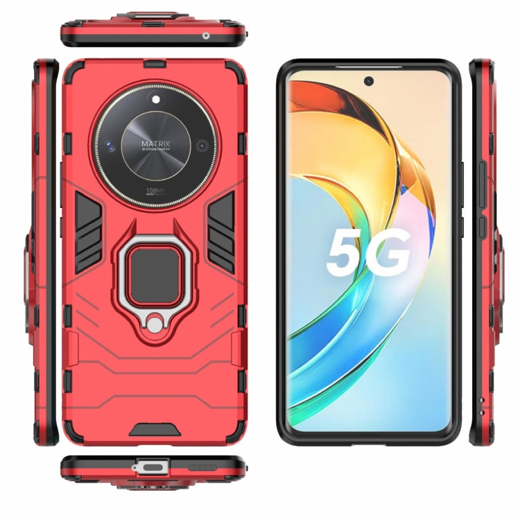 For Honor X50 PC + TPU Shockproof Protective Phone Case with Magnetic Ring Holder