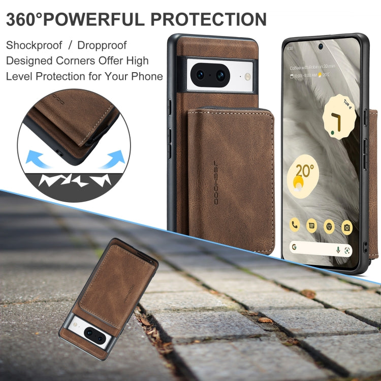 For Google Pixel 8 JEEHOOD Magnetic Zipper Wallet Phone Leather Case