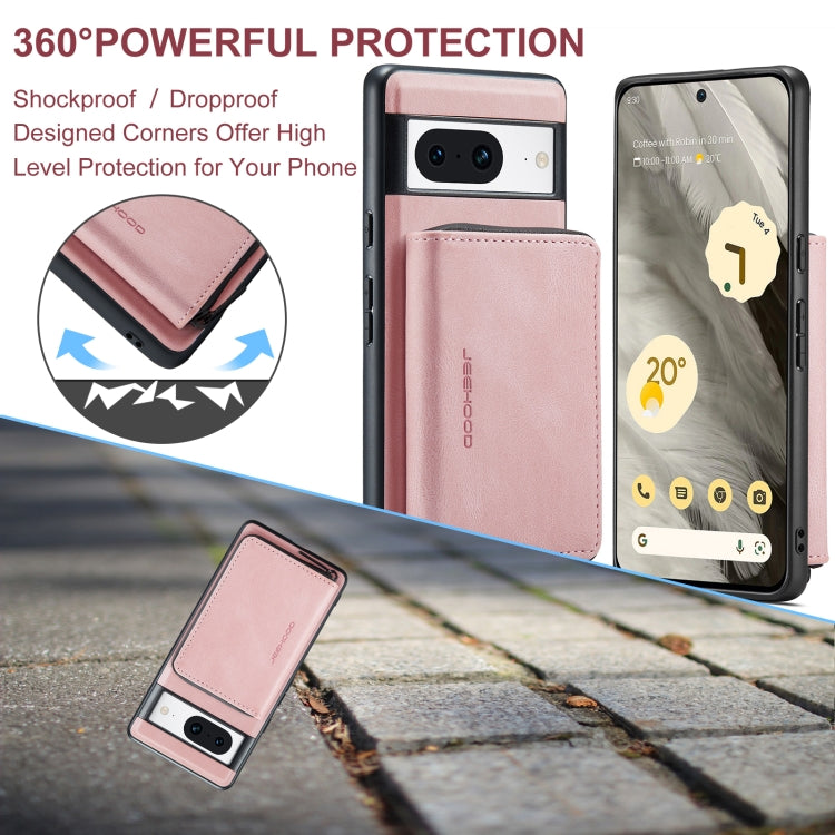 For Google Pixel 8 JEEHOOD Magnetic Zipper Wallet Phone Leather Case