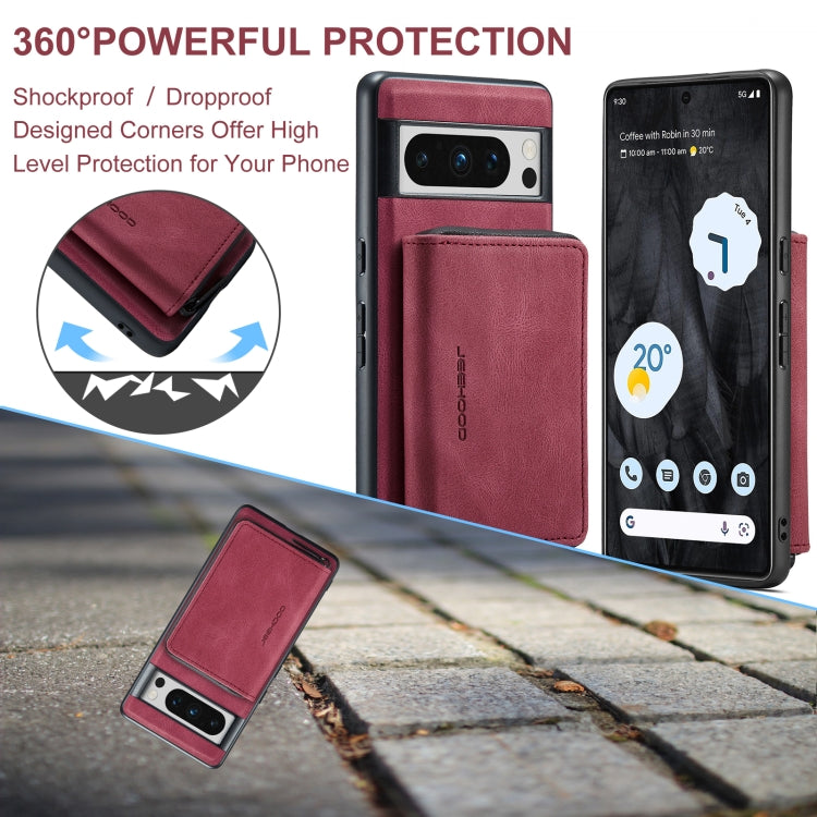 For Google Pixel 8 Pro JEEHOOD Magnetic Zipper Wallet Phone Leather Case