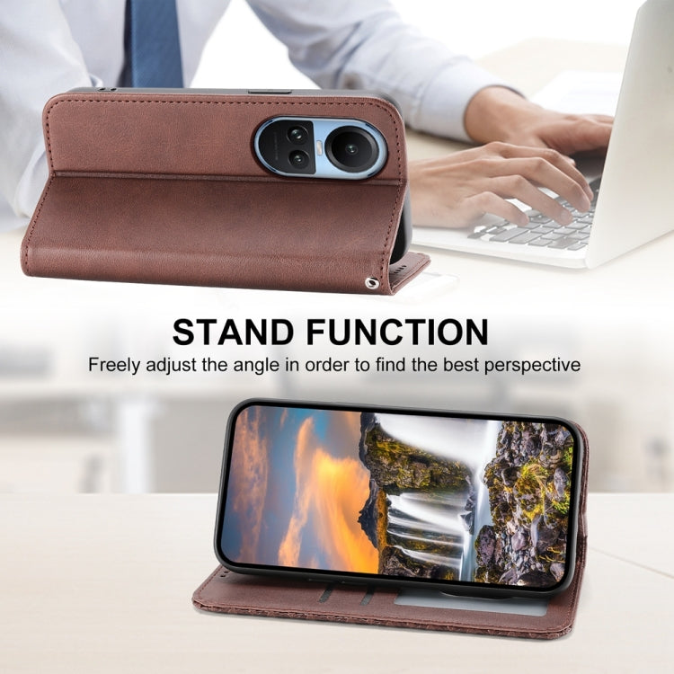 For OPPO Reno10 Global / Reno10 Pro Global Cubic Grid Calf Texture Magnetic Leather Phone Case