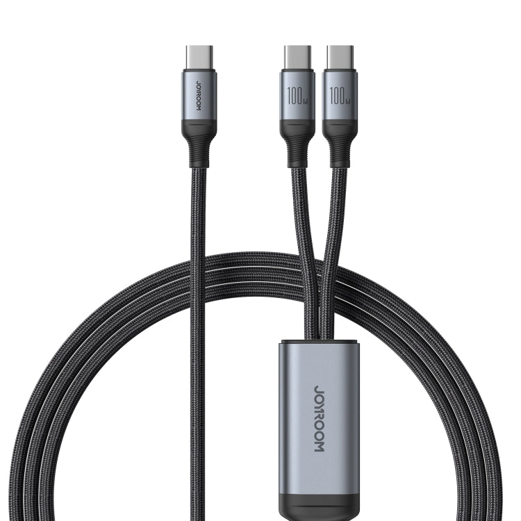 JOYROOM A21 100W Type-C to Dual Type-C 2 in 1 Charging Cable, Length: 1.5m(Black)