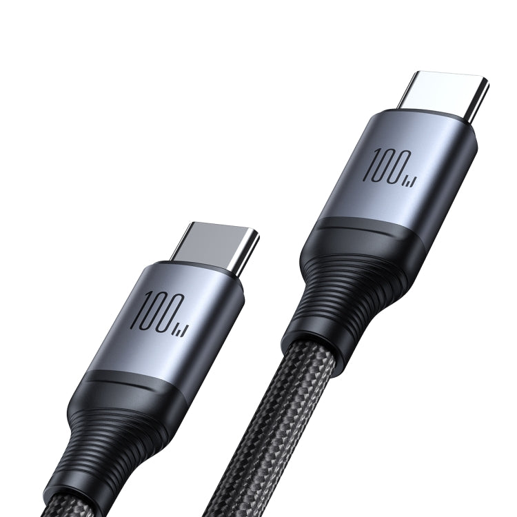 JOYROOM A21 100W Type-C to Dual Type-C 2 in 1 Charging Cable, Length: 1.5m(Black)