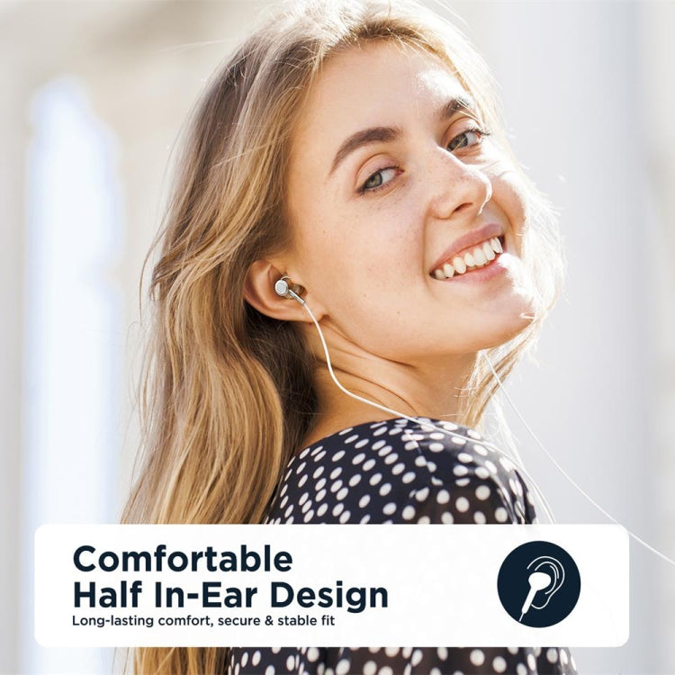 JOYRO0M JR-EC07 Type-C Metal Half In-Ear Wired Earphone, Length: 1.2m