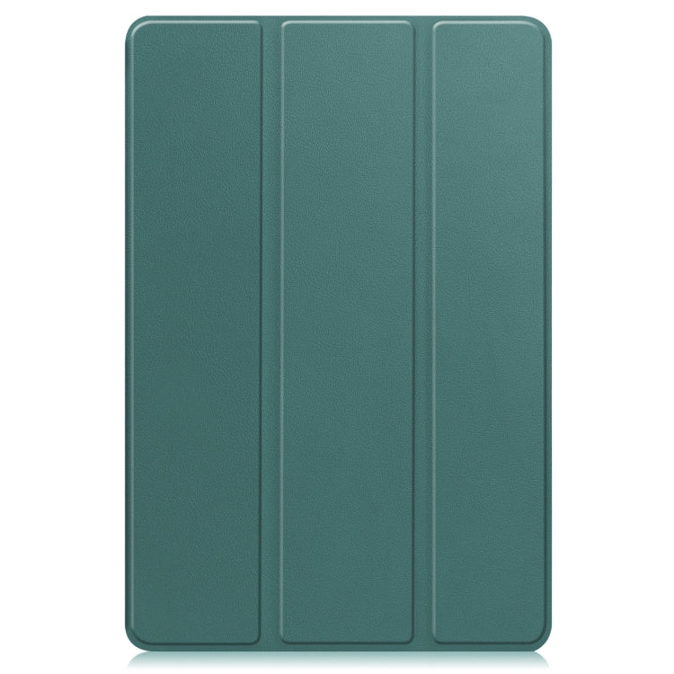 For Teclast M40 Pro 2023 Custer Pure Color 3-Fold Holder Leather Tablet Case