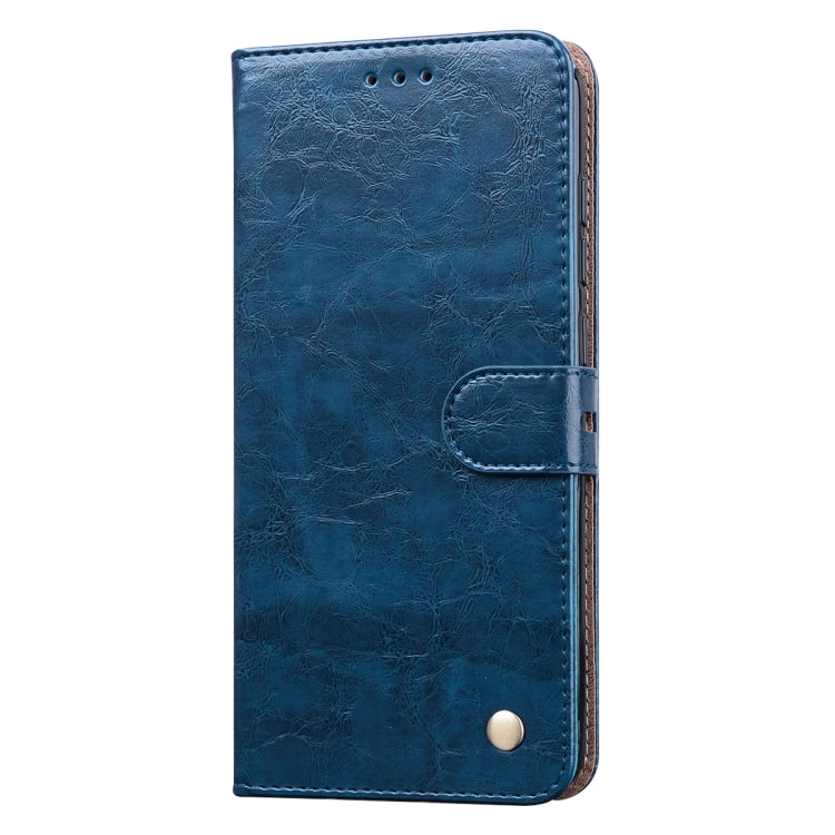 For Xiaomi Redmi Note 9 Business Style Oil Wax Texture Horizontal Flip Leather Case with Holder & Card Slots & Wallet